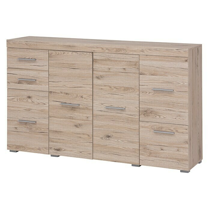 Wilmes SideboardL x B x H: 34,5 x 140 x 88,5 cm, Eiche, Anzahl Schubladen: 2 Stk., Anzahl Türen: 4 Stk. Diagonal View