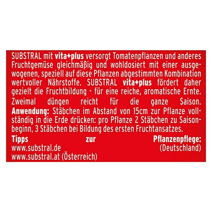 Substral Tomaten-Düngerstäbchen (10 Stk., Inhalt ausreichend für ca.: 10 Pflanzen)