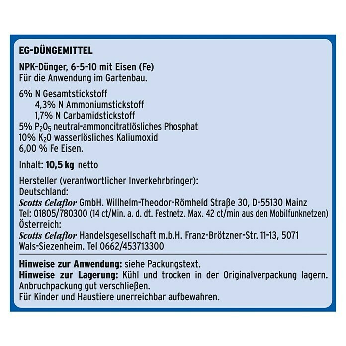 Substral Rasendünger Moos bleibt Chancenlos10,5 kg, Inhalt ausreichend für ca.: 330 m² Back View