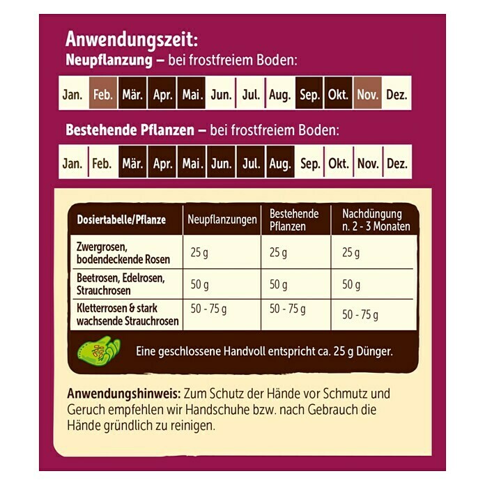 Substral Naturen Rosendünger1,7 kg, Inhalt ausreichend für ca.: 68 Pflanzen Back View