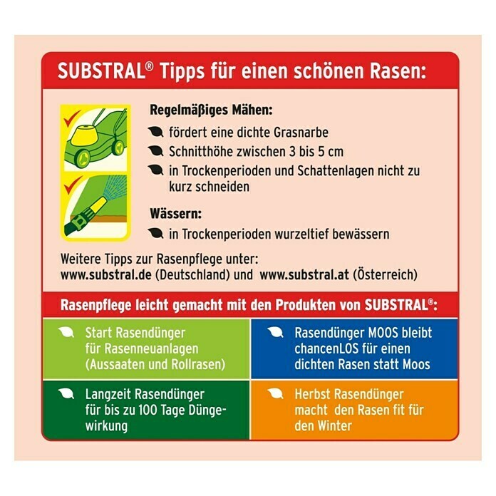 Substral Rasendünger Unkraut bleibt chancenLOS9,1 kg, Inhalt ausreichend für ca.: 180 m² Back View