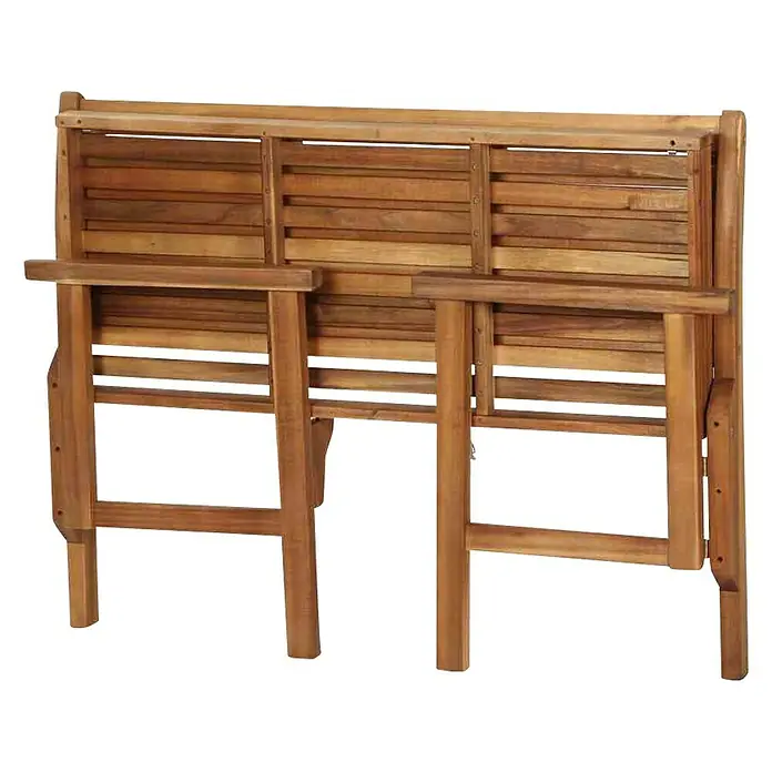 Siena Garden Gartenbank Lovera - B x T x H: 120 x 59,5 x 90 cm, Akazienholz, Natur, Klappbar - Holzbank mit Klappfunktion. Praktische Gartenbank aus robustem Holz, ideal für kleine Balkone und Terrassen.