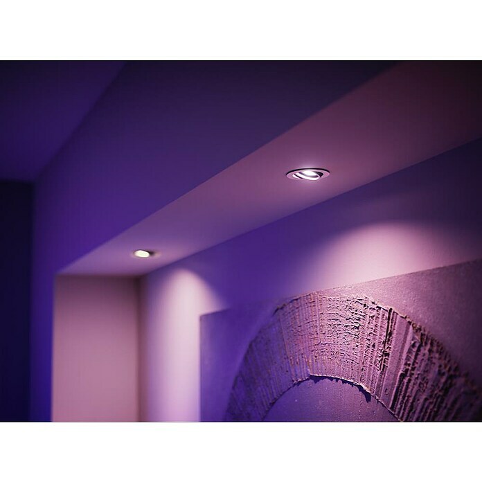 Philips Hue LED-Leuchtmittel-Set White & Color AmbianceGU10, 4,3 W, RGBW, Dimmbar, 2 Stk. Use Shot