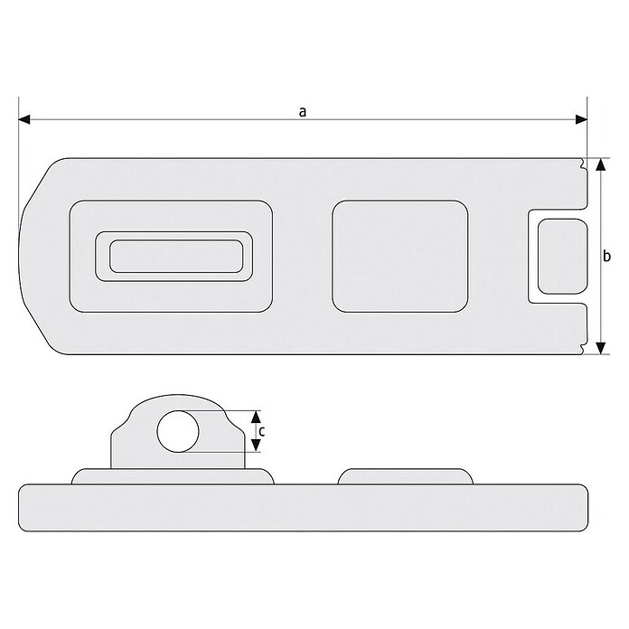 Abus Schuifgrendel (Garagedeur, Zilver)
