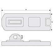 Abus Schuifgrendel (Garagedeur, Zilver)