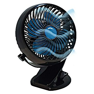 Starlyf Tischventilator Fast Fan (Schwarz/Blau, L x B x H: 9,6 x 15 x 18,5 cm, Akkubetrieben)