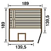 Weka Massivholzsauna 539 GT Gr.2 (Ohne Ofen, 189 x 189 x 203,5 cm)