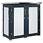 Weka GartenQ Geräteschrank Teras (75 x 160 x 161 cm, Anthrazit/Weiß)