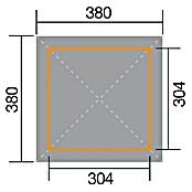 Weka Pavillon Gartenoase 651 (L x B: 380 x 380 cm, Mit Dachschindeln) | BAUHAUS