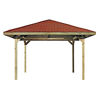 Weka Pavillon Gartenoase 651 (L x B: 380 x 380 cm, Mit Dachschindeln)