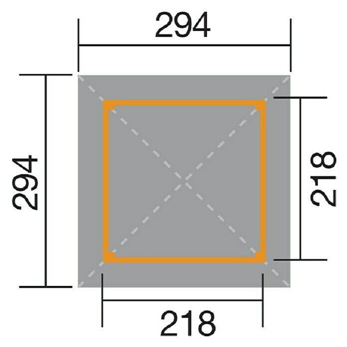 Weka Pavillon Gartenoase 651 (L x B: 294 x 294 cm, Natur/ Kesseldruckimprägniert, Holz) | BAUHAUS