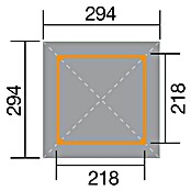 Weka Pavillon Gartenoase 651 (L x B: 294 x 294 cm, Natur/ Kesseldruckimprägniert, Holz) | BAUHAUS