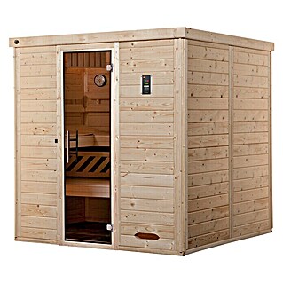 Weka Massivholzsauna 529 GT (L x B x H: 193 x 195 x 199 cm, Ohne Dachkranz)