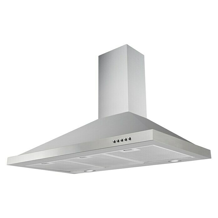 Respekta Campana de pared (Ancho: 90 cm, Potencia de aire máx.: 621 m³/h en funcionamiento normal, Acero inoxidable)