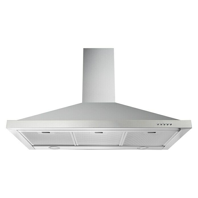 Respekta Campana de pared (Ancho: 90 cm, Potencia de aire máx.: 621 m³/h en funcionamiento normal, Acero inoxidable)