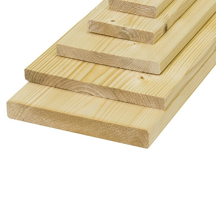 Glattkantbrett (L x B: 300 x 14,4 cm, Stärke: 1,9 cm, Fichte, Gehobelt)