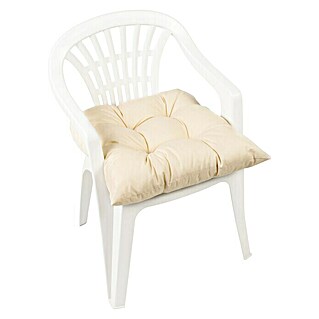 Cojín de asiento Maira (49 x 48 x 10 cm, Beige, Loneta 70% algodón y 30% poliéster)