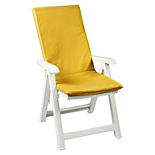 Cojín para sillón de posiciones (120 x 45 x 3,5 cm, Mostaza, 70% loneta de algodón y 30% poliéster)