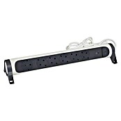 Legrand Base de enchufe múltiple pararrayos (Blanco/Negro, Longitud del cable: 1,5 m, 3.680 W) | BAUHAUS