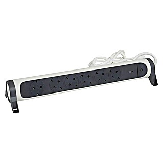 Legrand Base de enchufe múltiple pararrayos (Blanco/Negro, Longitud del cable: 1,5 m, 3.680 W)