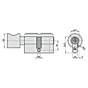 Basi Knaufzylinder AS (Baulänge innen: 65 mm, Baulänge außen: 30 mm, Anzahl Schlüssel: 3 Stk., Profilschlüssel) | BAUHAUS