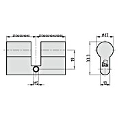 Basi Blindzylinder BZ (Baulänge innen: 30 mm, Baulänge außen: 35 mm, Material Zylinder: Messing) | BAUHAUS