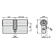 Basi Profilzylinder V50 (Baulänge innen: 27 mm, Baulänge außen: 25 mm, Material Zylinder: Messing, Profilschlüssel) | BAUHAUS