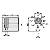 Basi Profilhalbzylinder V50 (Baulänge innen: 10 mm, Baulänge außen: 30 mm, Material Zylinder: Messing, Profilschlüssel) | BAUHAUS