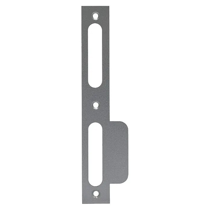 Abus Lappenschließblech LSB170 - DIN Anschlag: DIN-R, L x B: 170 x 24 mm, Silber - Metallischer Türschließplattenbeschlag mit Aussparungen und Befestigungslöchern zur Installation. Silbernes Finish.