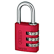 Abus Vorhängezahlenschloss Lock-Tag 145/30 (B x L: 31,5 x 15,5 mm, Aluminium, Anzahl Zahlenrollen: 3 Stk., Rot) | BAUHAUS