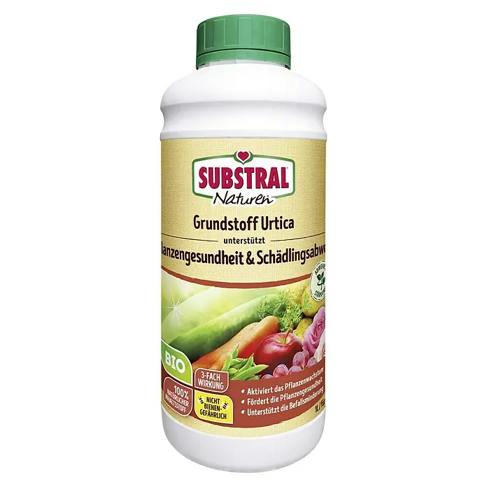 Substral Naturen Grundstoff Urtica - 1 l - Flasche Substral Naturen Grundstoff Urtica, ein natürliches Produkt für Pflanzengesundheit und Schädlingsabwehr.