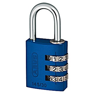 Abus Cijferhangslot Lock-Tag 145/40 (Beugeldikte: 6 mm, Veiligheidsniveau: 4, Blauw, Aantal cijferrollen: 4 st.)