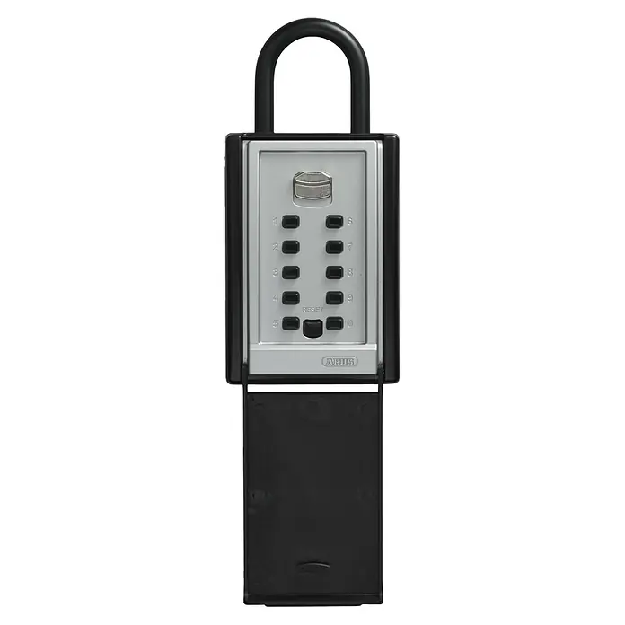 Abus Schlüsselbox Key Garage 777 - Geeignet für: Bis zu 20 Schlüssel, L x B x H: 47 x 84 x 180 mm, Mit Bügel - Ein ABUS Schlüsselsafe mit Zahlencode und Bügel. Ideal zur sicheren Schlüsselaufbewahrung für Haus, Ferienwohnung oder Büro, wetterfest und robust.