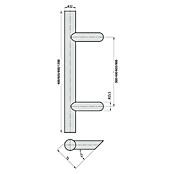 Basi Stoßgriff SG 7000 (Länge: 1.200 mm, Edelstahl, Gerade) | BAUHAUS