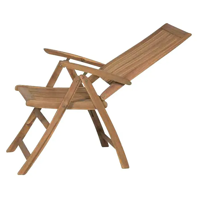 Siena Garden Gartenmöbel-Set Paleros - 5 -tlg., Akazienholz, Braun - Ein Holzsessel mit Armlehnen und verstellbarer Rückenlehne, ideal für den Garten. Perfekt zum Entspannen im Freien.