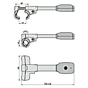 Basi Lenkradsperre KFZ 102 mit Alarm (Stahl, Länge: 410 mm) | BAUHAUS