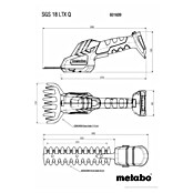 Metabo CAS 18V Akku-Gras- & Strauchschere SGS 18 LTX Q (18 V, Li-Ionen, Ohne Akku, Messerbreite: 13 cm) | BAUHAUS