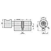 Basi Knaufzylinder AS (Baulänge innen: 30 mm, Baulänge außen: 27 mm, Anzahl Schlüssel: 3 Stk., Profilschlüssel) | BAUHAUS