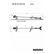 Metabo CAS 18V Akku-Rasentrimmer FSD 36-18 LTX BL 40  (18 V, 2 Ah, Ohne Akku, Schnittbreite Faden: 40 cm) | BAUHAUS