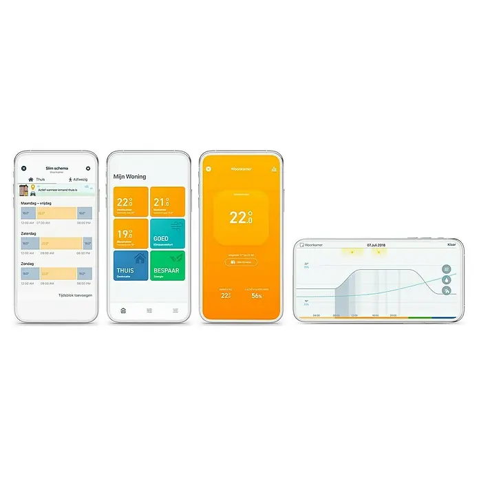 Tado Juego de termostato inteligente inalámbrico - Control inteligente: App Tado - Una app domótica para controlar la temperatura y la humedad de la habitación con diversos horarios y diagramas.
