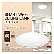Muvit iO Plafón LED redondo WIFI Blanco (18 W, Ø x Al: 33 x 9 cm, Blanco frío) | BAUHAUS