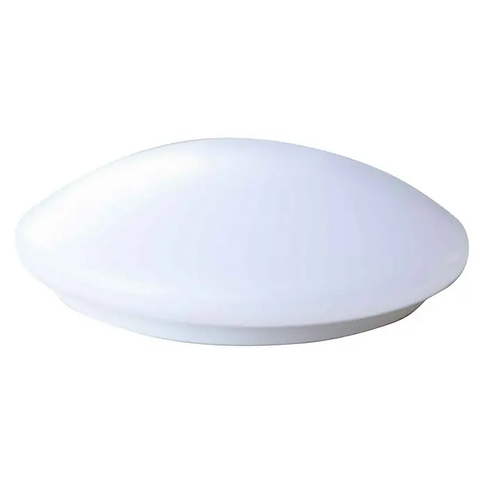 Muvit iO Plafón LED redondo WIFI Blanco - 18 W, Ø x Al: 33 x 9 cm, Blanco frío - Primer plano de una lámpara de techo redonda y blanca, que proporciona una iluminación suave y difusa y una solución de iluminación elegante y discreta.