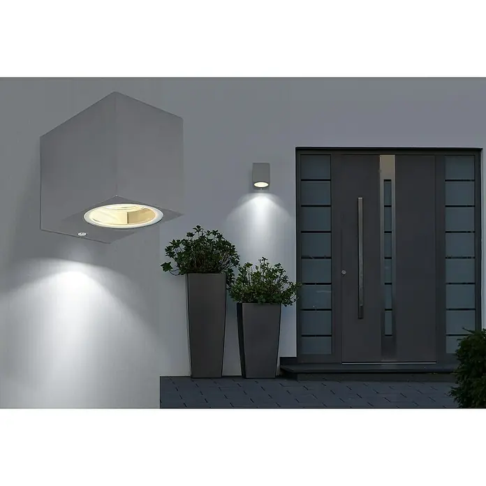Globo Aplique exterior Veronika - 35 W, 9,2 x 6,8 x 8,1 cm, Antracita, IP44 - Vista exterior contemporánea con una elegante lámpara de exterior, que realza la arquitectura con un ambiente cálido.