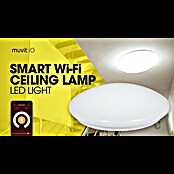 Muvit iO Plafón LED redondo WIFI Blanco (18 W, Ø x Al: 33 x 9 cm, Blanco frío) | BAUHAUS
