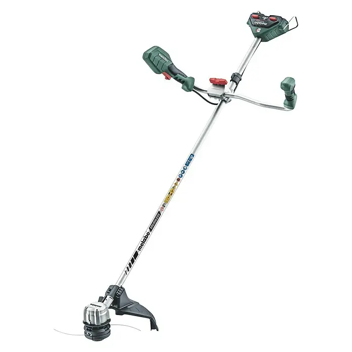 Metabo CAS 18V Akku-Rasentrimmer FSB 36-18 LTX BL 40 - 18 V, 2 Ah, Ohne Akku, Schnittbreite Faden: 40 cm - Freischneider von Metabo mit verstellbarem Griff und einem robusten Schneidkopf für effizientes Trimmen von Gras und Unkraut.