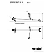 Metabo CAS 18V Akku-Rasentrimmer FSB 36-18 LTX BL 40  (18 V, 2 Ah, Ohne Akku, Schnittbreite Faden: 40 cm) | BAUHAUS