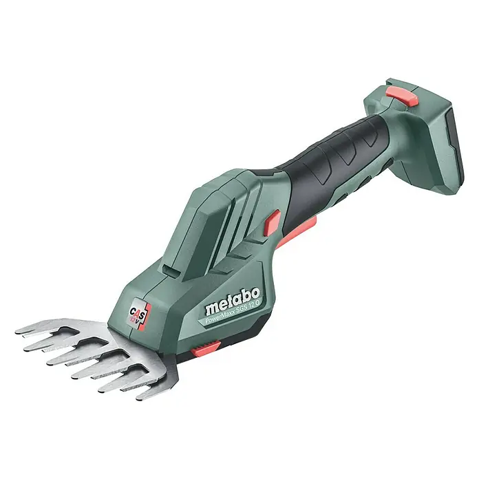 Metabo Akku-Gras- & Strauchschere PowerMaxx SGS 12 Q - 12 V, Li-Ionen, Ohne Akku, Schwertbreite: 13 cm - Metabo PowerMaxx SGS 12 Q Akku-Grasschere für präzise Kantenschnitte und Formschnitte im Garten. Ideal für kleine Flächen.