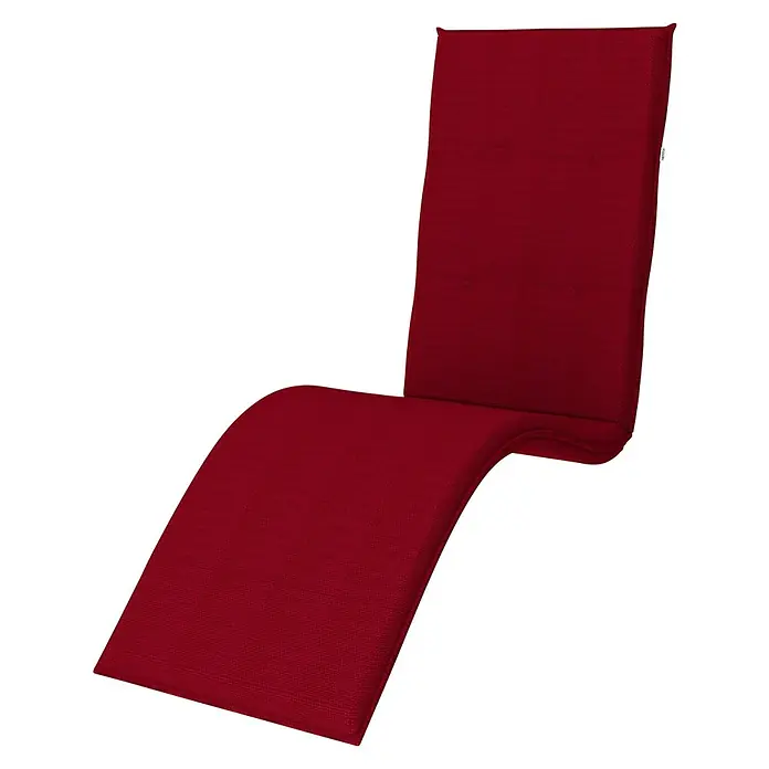 Doppler Gartenmöbel-Auflage Star - Relaxsesselauflage, Bordeaux, L x B x H: 170 x 48 x 6 cm, Dralon - Roter Liegestuhlauflage mit hoher Rückenlehne. Komfortable und stilvolle Ergänzung für jeden Außenbereich.