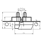 Abus Überfalle mit Vorhangschloss Überfalle ConHasp Granit 215/100 + Containerschloss 37RK/70 HB100 (Einsatzbereich: Container) | BAUHAUS