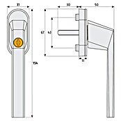 Abus Fenstergriff FG 110 Gleichschließend (Braun, Abschließbar, Abschließbar) | BAUHAUS